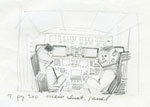 Main Instrument Panel sketch, Images and depictions of space shuttle interior and cockpit, James Dean Collection (Ms2003-061). Date: ca. 1975. Photographer/Artist: James Dean.